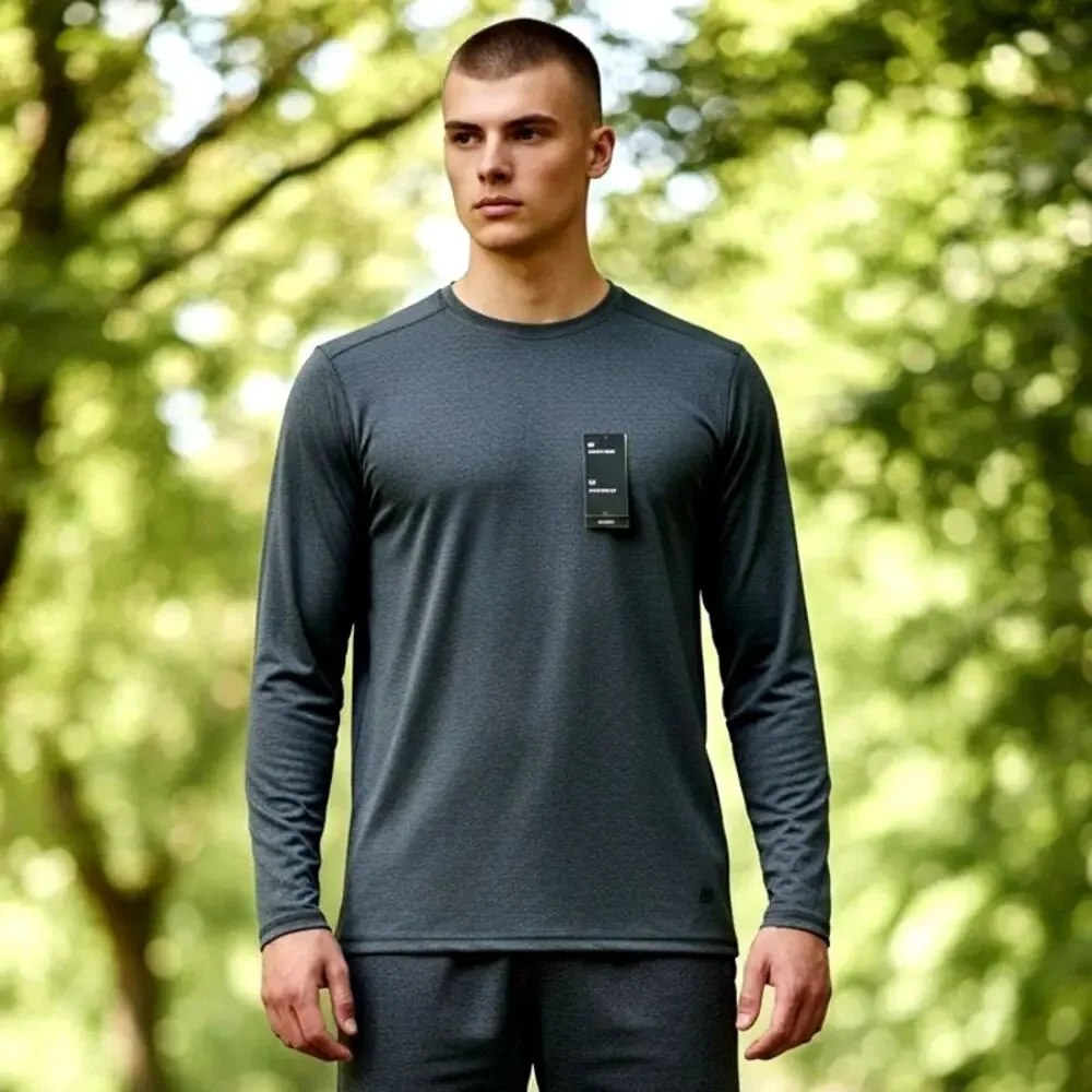 ALL IN MOTION Men's New w/Tags Blue Long Sleeve Athletic Pullover Top - Size: M - Picture 1 of 7